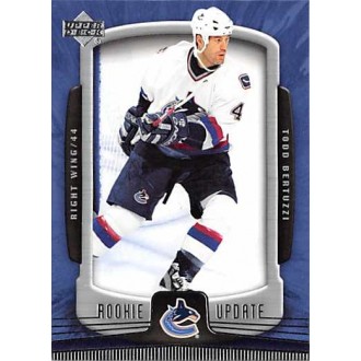 Řadové karty - Bertuzzi Todd - 2005-06 Rookie Update No.98