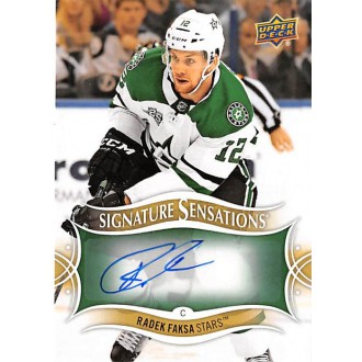 Podepsané karty - Faksa Radek - 2018-19 Upper Deck Signature Sensations No.SS-RF