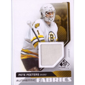 Jersey karty - Peeters Pete - 2014-15 SP Game Used Authentic Fabrics white No.AF-PP