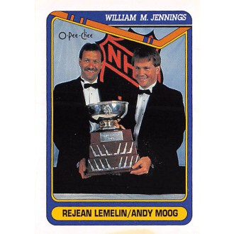 Řadové karty - Moog Andy, Lemelin Rejean - 1990-91 O-Pee-Chee No.486