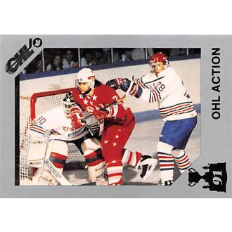 Řadové karty - OHL Action (Sault Ste. Marie vs. Oshawa) - 1991 7th Inning Sketch Memorial Cup No.3