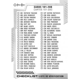 Řadové karty - Checklist 101-200 - 2020-21 O-Pee-Chee No.200