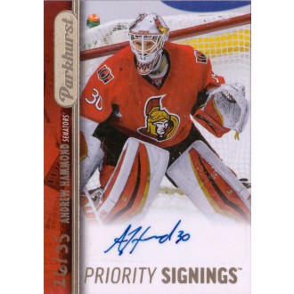 Podepsané karty - Hammond Andrew - 2015-16 Upper Deck Parkhurst Toronto Fall Expo Priority Signings No.PS-AH