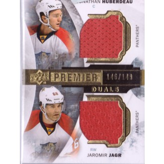 Jersey karty - Huberdeau Jonathan, Jágr Jaromír - 2015-16 Premier Duals Jerseys No.PD2-HJ