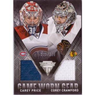 Jersey karty - Price Carey, Crawford Corey - 2013-14 Titanium Game Worn Gear Dual Memorabilia No.GD-PC