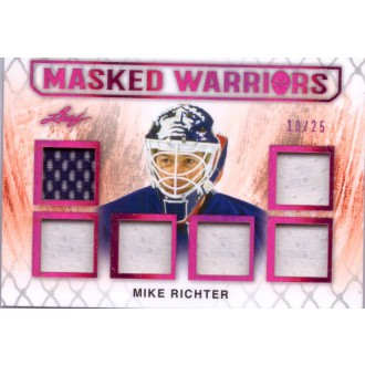 Jersey karty - Richter Mike - 2017-18 Leaf Masked Warriors Memorabilia Magenta No.MW-14