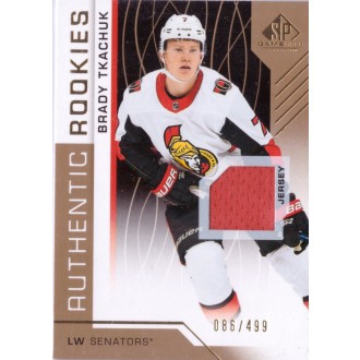 Jersey karty - Tkachuk Brady - 2018-19 SP Game Used Gold No.150