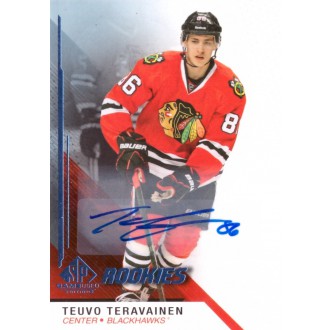 Podepsané karty - Teravainen Teuvo - 2014-15 SP Game Used Autographs Blue No.156