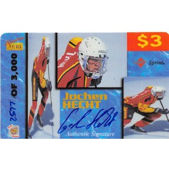 Podepsané karty - Hecht Jochen - 1995-96 Signature Rookies Auto-Phonex $3 Phone Cards No.17