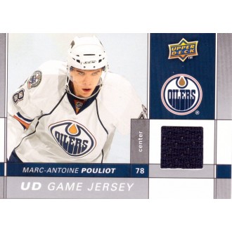 Jersey karty - Pouliot Marc-Antoine - 2009-10 Upper Deck Game Jerseys No.GJ2-MP