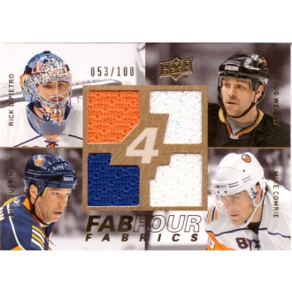 Jersey karty - DiPietro Rick, Guerin Bill, Weight Doug, Comrie Mike - 2008-09 Upper Deck Fab Four Fabrics No.FF-NYI