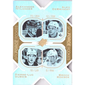 Insertní karty - Nylander Alexander, DeBrincat Alex, Dubois Pierre-Luc, Boeser Brock - 2017-18 SPx Force Rookie Quads No.F-Q1