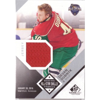 Jersey karty - Dubnyk Devan - 2016-17 SP Game Used All Star Skills Fabrics No.AS-DD