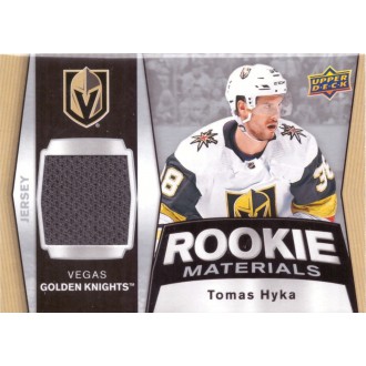 Jersey karty - Hyka Tomáš - 2018-19 Upper Deck Rookie Materials grey No.RM-TH