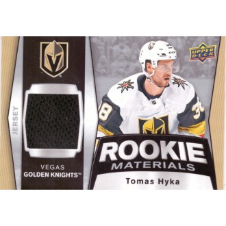 Jersey karty - Hyka Tomáš - 2018-19 Upper Deck Rookie Materials black No.RM-TH