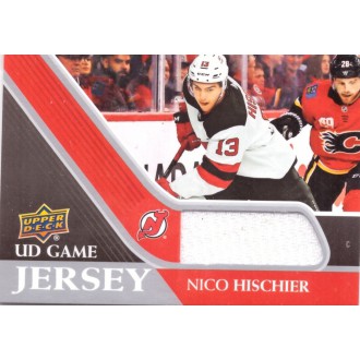 Jersey karty - Hischier Nico - 2020-21 Upper Deck Game Jerseys white No.GJ-NH