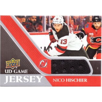 Jersey karty - Hischier Nico - 2020-21 Upper Deck Game Jerseys black No.GJ-NH