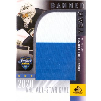 Jersey karty - Hellebuyck Connor - 2020-21 SP Game Used 2020 NHL All Star Game Banner Year Relics white and blue No.AS20-CH