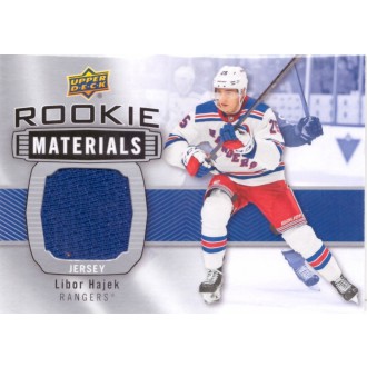 Jersey karty - Hájek Libor - 2019-20 Upper Deck Rookie Materials blue No.RM-LH