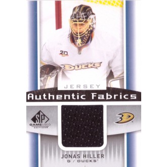 Jersey karty - Hiller Jonas - 2013-14 SP Game Used Authentic Fabrics black No.AF-JH