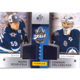 Jersey karty - Scheifele Mark, Hellebuyck Connor - 2020-21 SP Game Used 2020 NHL All Star Skills Fabrics Dual No.ASD-SH