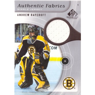 Jersey karty - Raycroft Andrew - 2005-06 SP Game Used Authentic Fabrics No.AF-AR