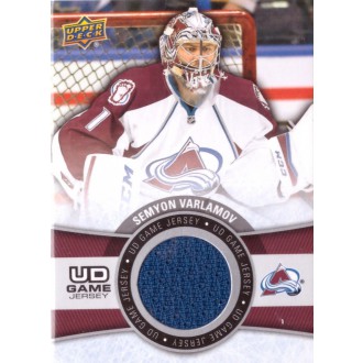 Jersey karty - Varlamov Semyon - 2015-16 Upper Deck Game Jerseys blue No.GJ-SV