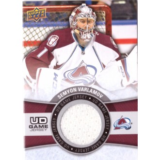 Jersey karty - Varlamov Semyon - 2015-16 Upper Deck Game Jerseys white No.GJ-SV