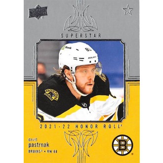 Insertní karty - Pastrňák David - 2021-22 Upper Deck Honor Roll No.HR33