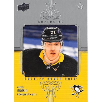 Insertní karty - Malkin Evgeni - 2021-22 Upper Deck Honor Roll No.HR49
