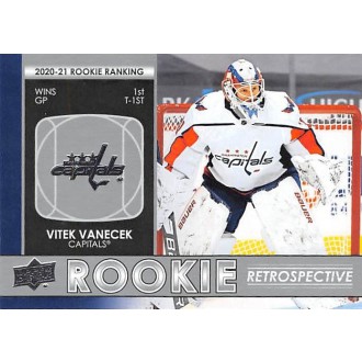 Insertní karty - Vaněček Vítek - 2021-22 Upper Deck Rookie Retrospective No.RR13