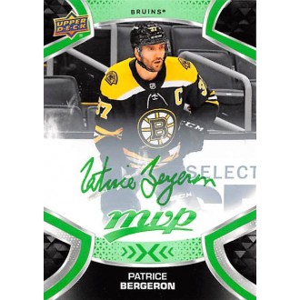 Paralelní karty - Bergeron Patrice - 2021-22 MVP Green Script No.37