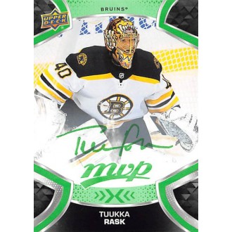 Paralelní karty - Rask Tuukka - 2021-22 MVP Green Script No.182