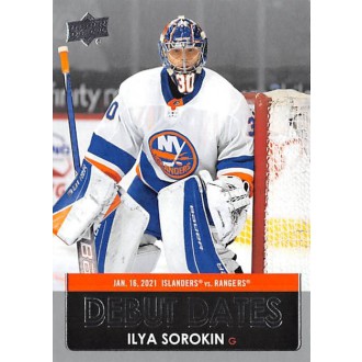 Insertní karty - Sorokin Ilya - 2021-22 Upper Deck Debut Dates No.DD22