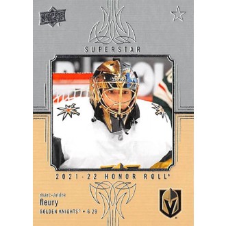 Insertní karty - Fleury Marc-Andre - 2021-22 Upper Deck Honor Roll No.HR8