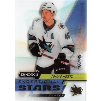 Insertní karty - Hertl Tomáš - 2020-21 Synergy Exceptional Stars Gold No.ES12