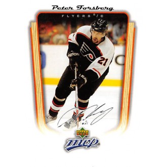 Řadové karty - Forsberg Peter - 2005-06 MVP No.443