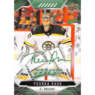 Paralelní karty - Rask Tuukka - 2019-20 MVP Green Script No.28
