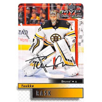 Insertní karty - Rask Tuukka - 2019-20 MVP Stanley Cup Edition 20th Anniversary Silver Script No.28