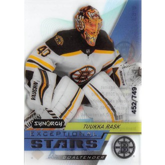 Insertní karty - Rask Tuukka - 2020-21 Synergy Exceptional Stars No.ES4