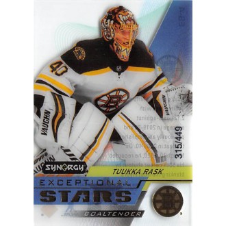 Insertní karty - Rask Tuukka - 2020-21 Synergy Exceptional Stars Gold No.ES4