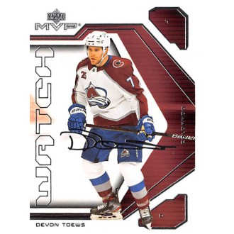 Insertní karty - Toews Devon - 2021-22 MVP 20th Anniversary No.40