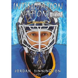 Insertní karty - Binnington Jordan - 2020-21 Metal Universe Intimidation Nation No.IN31