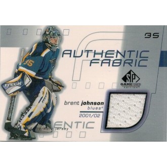Jersey karty - Johnson Brent - 2001-02 SP Game Used Authentic Fabric  No.AF-BJ
