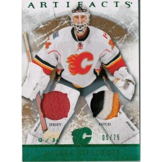 Jersey karty - Kiprusoff Miikka - 2012-13 Artifacts Jerseys Patch Emerald No.117