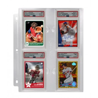 Příslušenství ke kartám - Plastová folie na 4 gradované karty PSA (Page for PSA Slabs)