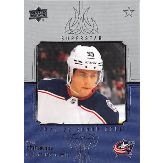 Insertní karty - Chinakhov Yegor - 2021-22 Upper Deck Honor Roll No.HR54