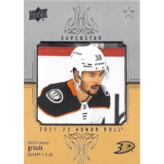 Insertní karty - Groulx Benoit-Olivier - 2021-22 Upper Deck Honor Roll No.HR62