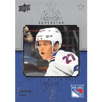 Insertní karty - Lundkvist Nils - 2021-22 Upper Deck Honor Roll No.HR68