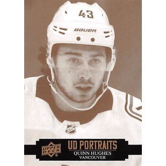 Insertní karty - Hughes Quinn - 2021-22 Upper Deck UD Portraits No.P1